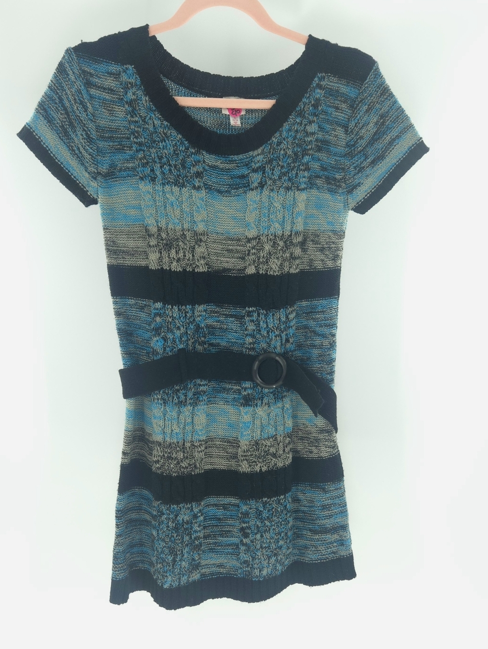 CHERRY STYX XS-M SWEATER DRESS BELT XTRA STRETCH KNIT 80-90s INSTANT Vibe BANGER